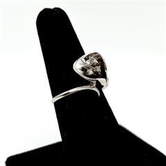 13k Vtg Style Calla Lily Arum Flower Blossom Diamond Ring Size 6.5